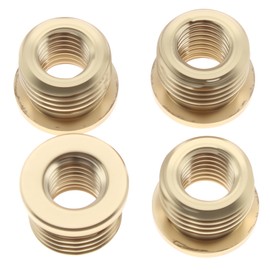 FDXGYH 2 Pcs Male 1/8 IP (3/8") to Femle 1/4-27 Lamp Finial Cap Tapped of Top Adapter Copper Lamp Holder Finial Full Thread Adapter