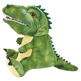 Kögler 90543 Dinosaur Hand Puppet as T-Rex in Green, Approx. 30 cm