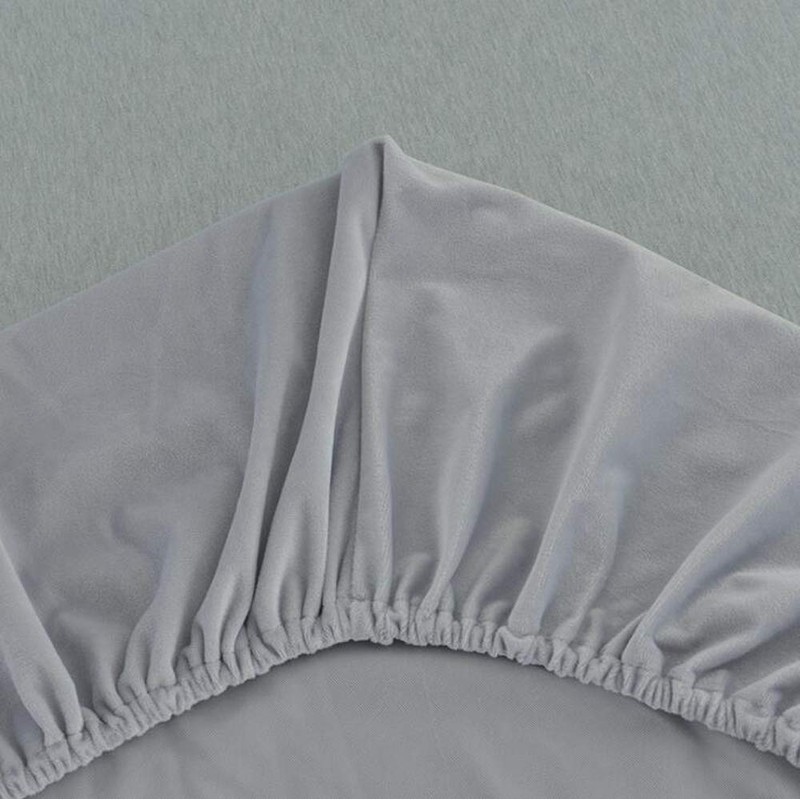 Pangzi Solid Flannel Plush Bedding Fitted Sheet,Velvety Soft Heavyweight (Full,