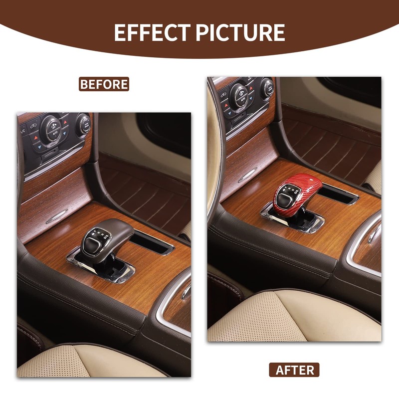 CheroCar Gear Shift Knob Cover Stick Shifter Cap Cover Frame