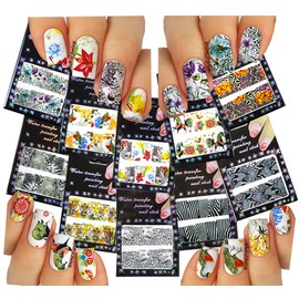 Nail Art Water Slide Tattoo Decals Full-Cover Flower