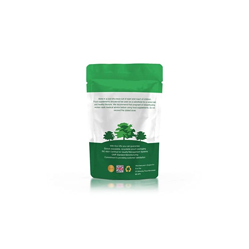 ECO-VITS Fisetin (450mg) 365 CAPS Recyclable Packaging. Sealed Pouch