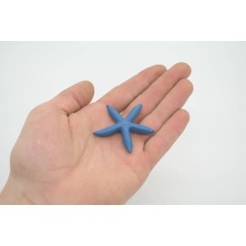 Unbranded Starfish Toy, Blue Sea Star, Realistic  Plastic Figure, Model, 2 1/4 " F925 B158