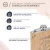 Spruchreif Stainless Steel Hip Flask with Engraving, Gift for Hiking,