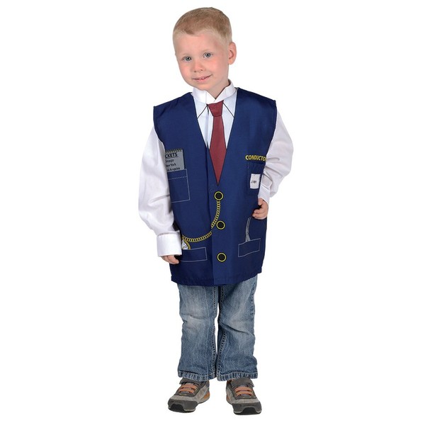 Aeromax boys Train Conductor childrens costumes, Navy Blue, One size fits most ages 3-6 US
