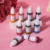 12 Bottles 10ml Lip Gloss Colorants DIY Liquid Pigment Lipgloss