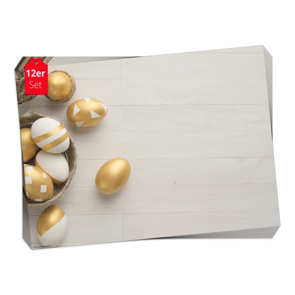 Place Mat - Golden Easter Eggs - 12 Pieces Made