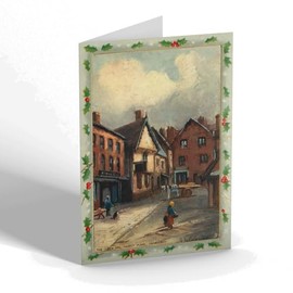CHRISTMAS CARD - Vintage Derbyshire - The Tiger Inn, Market Place, Ashbourne