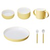 tak KIDS DISH Gift Box Cutlery Standard Yellow/Tack Kids Dishes Dishwasher Safe (Yellow) Children's Dinnerware Set JTN-1001-YL