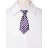 Elerevyo Women's Cute Uniform Necktie, Pre-tied Knot, Striped Short Necktie,