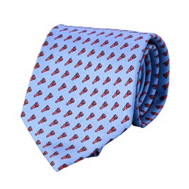 Dunhill 22FPTP1X9427 Men's Necktie, Blue, Large Sword Width 3.1 inches (8 cm), 100% Silk, blue