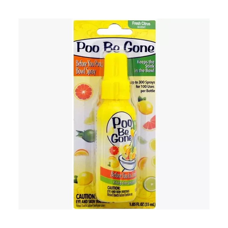 Poo Be Gone Bowl Spray Fresh Citrus Scent 1.85 Oz