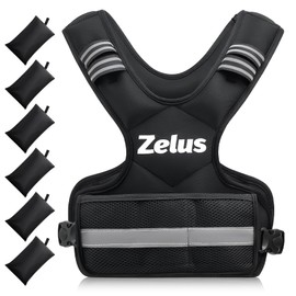ZELUS Weighted Vest for Men and Women, Adjustable Body Weight Vest Exercise Set for Workouts, 4-10lb/11-20lb/20-32lb with 6 Ironsand Weights for Cardio Strength Training Walking Jogging, 4-10lb. Green