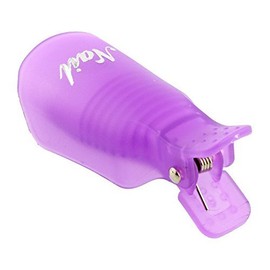 Beauty Top Picks 10PCs Plastic Acrylic Nail Art Soak Off Cap Clip UV Gel Polish Remover Wrap Tool (Purple) by Beauty Top Picks