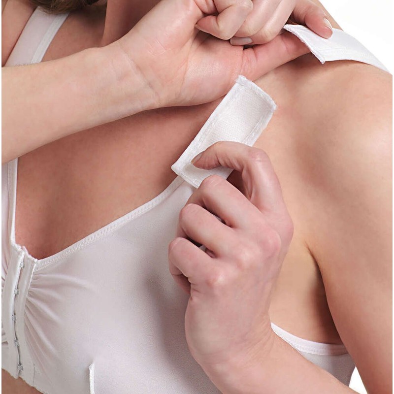 MediChoice Wireless Surgical Bra, Adjustable Strap Front Closure Post Surgery