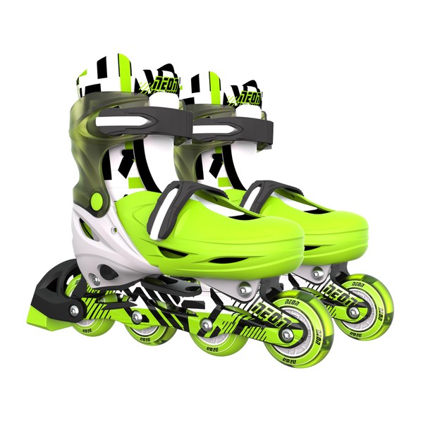 Yvolution 4 Adjustable Sizes Roller Inline Kids Skates Light-Up Wheels