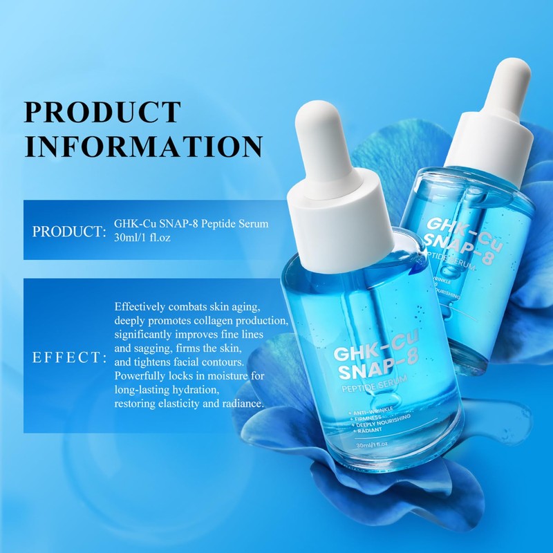 GHK-Cu SNAP-8 Peptide Serum | with Copper Peptide and Hyaluronic