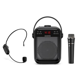 ZOWEETEK Wireless Voice Amplifier Handheld and Headset Microphones for Teachers, Voice Amplifier Microphone, Portable Megaphone Buletooth Speaker for Classroom, Meeting, Group outings, Party, Karaoke