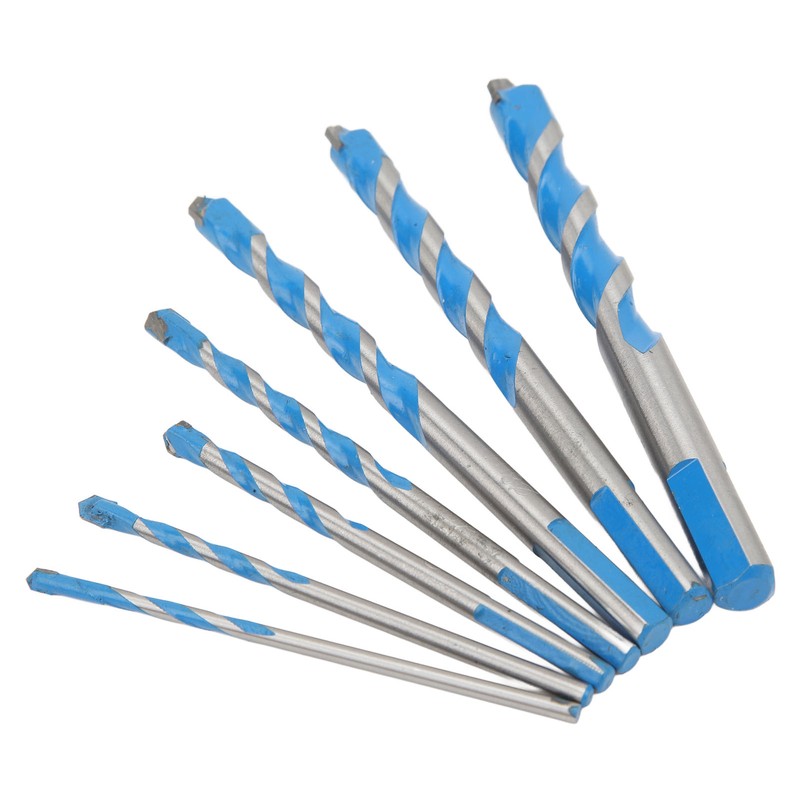 7PCS Carbide Drill Bits Straight Shank Spiral Drilling Bit Set