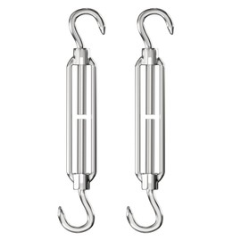 SCOOYUCK Pack of 2 M4 Turnbuckles, 304 Stainless Steel Wire Rope Tensioner, Adjustable Turnbuckle