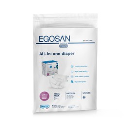 EGOSAN Maxi Incontinence Adult Diaper Brief Maximum Absorbency and Adjustable Tabs for Men and Women (Diapers, 2 Count (Medium Sample))