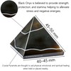 Black Onyx Pyramid Crystal Healing Stones - 2" Great Pyramid