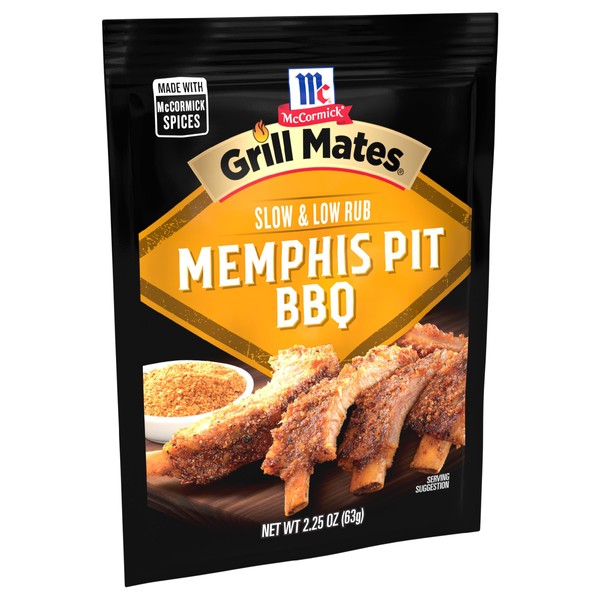 McCormick Grill Mates Slow & Low Memphis Pit BBQ Rub, 2.25 oz (Pack of 10)