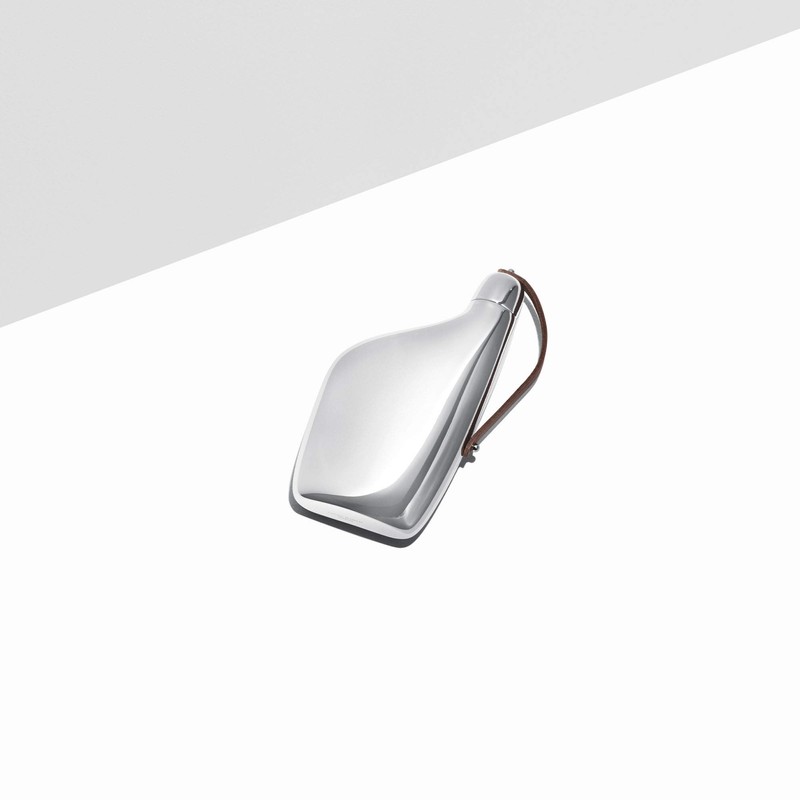 Georg Jensen 10014941 SKY Hip Flask Bottle, Clear, Width Approx.