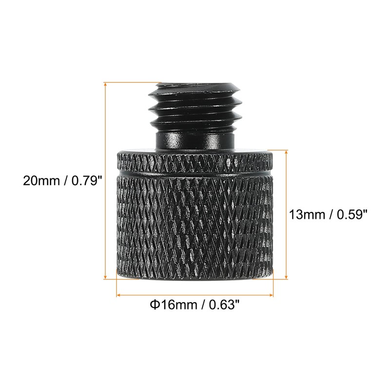sourcing map Microphone Stand Adapter 1/4 Female to M10 Male