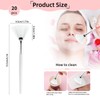 20 Pcs White Facial Fan Brush Set, Soft Face Mask
