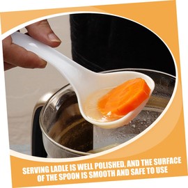 SHOWERORO 6pcs Spoons Scoops Soup Ladle Porridge Pot Ladle Long Handle Soup Spoon Ladles for Serving Porridge Serving Ladle Kitchen Ladle Asian Soup Spoon Serving Spoon White Rice Cooker Pp