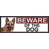 Shawprint German Shepherd BEWARE OF THE DOG METAL GATE SIGN