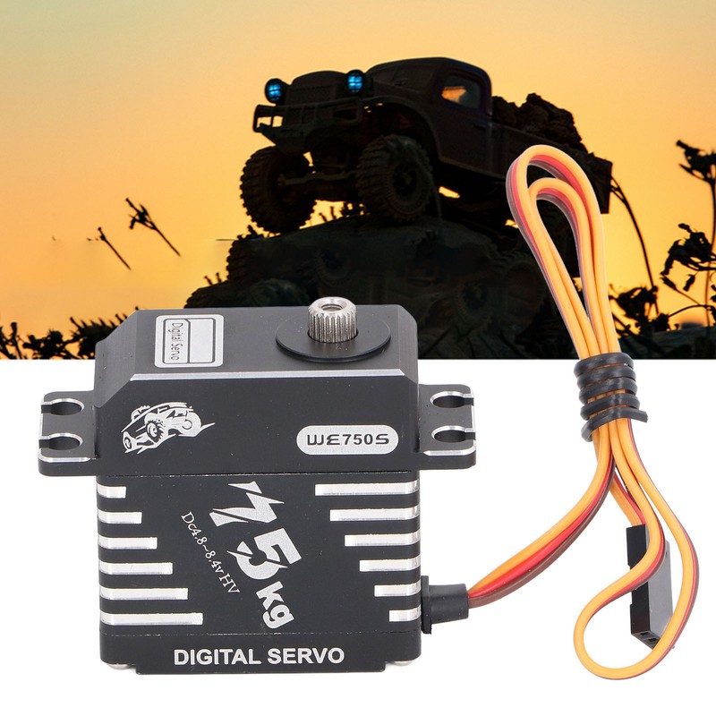 75KG Digital Steering Servo 180 Degree Control Angle Waterproof Full