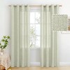 BGment Sage Green Linen Curtains 84 Inch Length 2 Panels