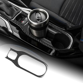 AIRSPEED for 2019-2022 Toyota Corolla 2021-2024 Corolla Cross Gear Shift Cup Holder Frame Cover Center Console Carbon Fiber Interior Trim Accessories, Black