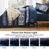 Anibedding Navy Blue Comforter Set Queen Size,7 Pieces Boho Bed