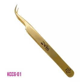 Kona Lashes Pinza Curva Gold Kona Lashes Extensiones De Pestañas Kccg·01
