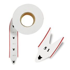 White Take A Number Tickets Two-Digit Turn-O-Matic Queue Roll 2000 Tickets/Roll 20 Groups Number from 00-99