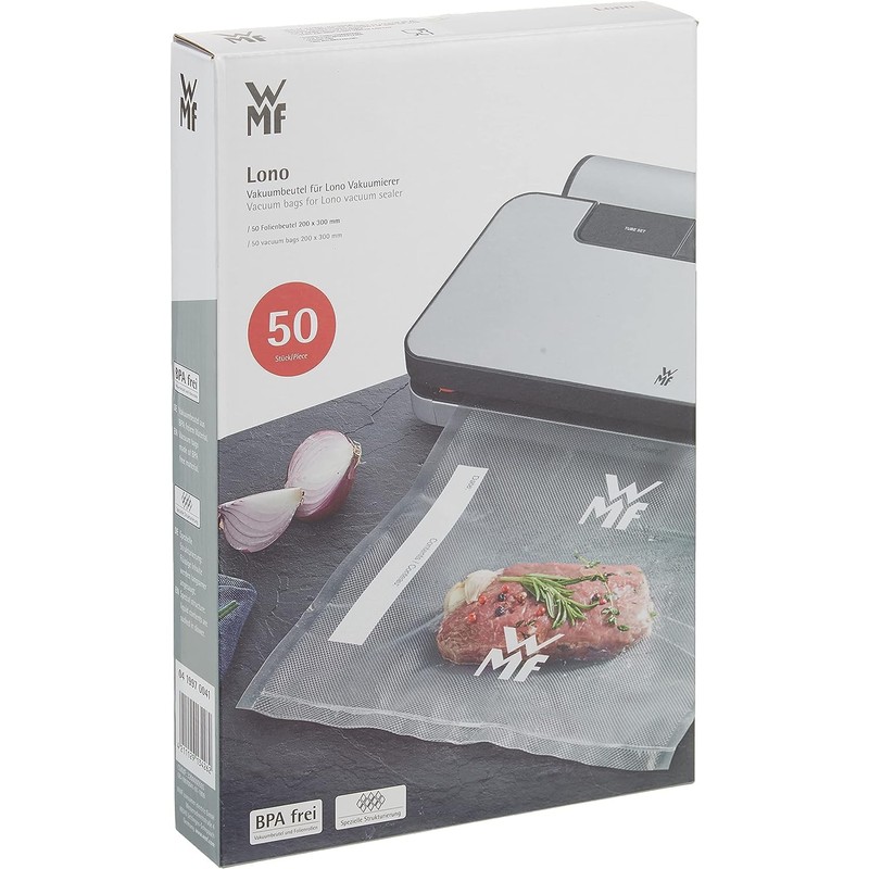 WMF Lono Vakuumbeutel für Vakuumiergerät, 50 Stück Vakuumierbeutel, 20 x