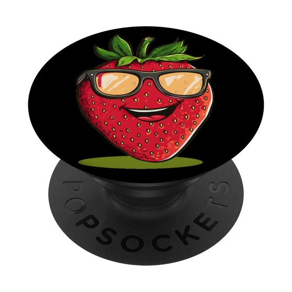Verspielte Beere mit Sonnenbrille für einen trendigen Touch PopSockets Klebender