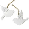 vonHermine Decorative Hanging Bird Flower Hanger Set of 2 Metal