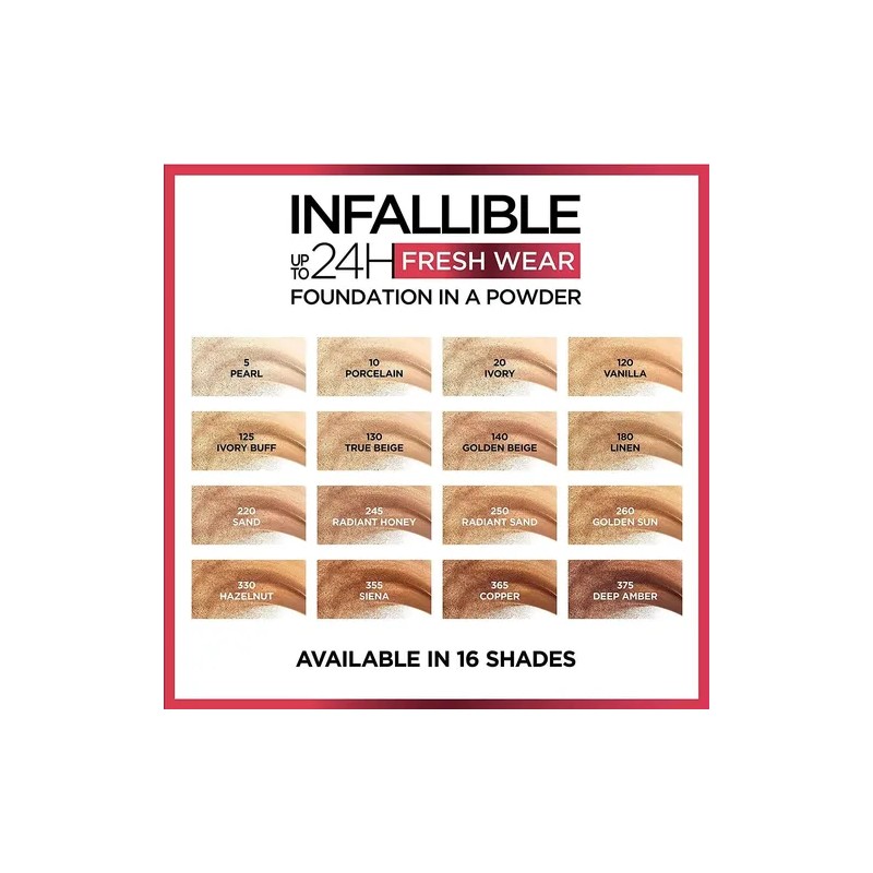 Loreal Paris Infallible Fresh Wear Foundation In A Powder,