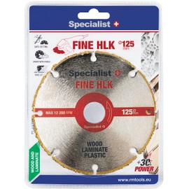 Universal Cutting Disc 125 mm for Wood, Laminate, Plastic - Fine HLK from Specialist+ I Flex Disc Extra Thin Saw Blade Suitable for Cutting, Shaping and Carving I Precise and Durable