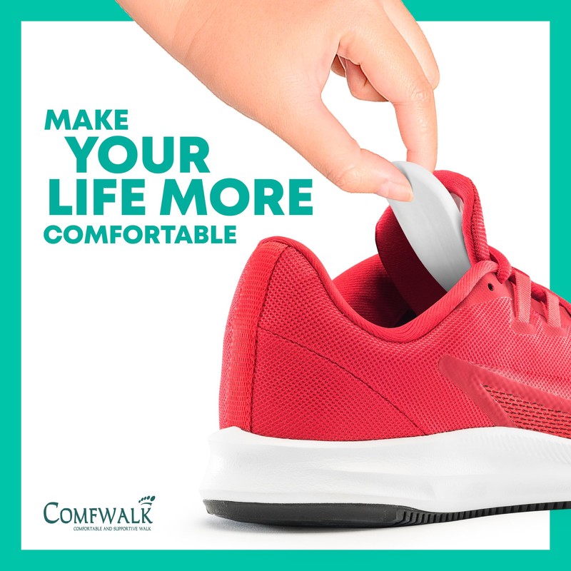 COMFWALK Felt Tongue Pads for Shoes - Soft Self-Adhesive Shoe