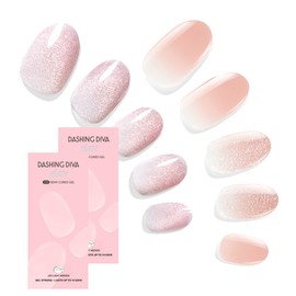 Dashing Diva Glaze Nail Strip Duo - Blush Collection - Velvet Blush & Ballerina Blush - Long Lasting, Chip Resistant, Semi-Cured Gel Nail Strips - Contains 2 Colors