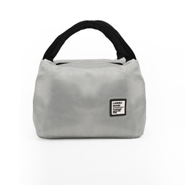 Viiotu Insulated Lunch Bag for Men Women, Portable Small Kids Lunch Bag for School Picnic, Reusable Lunch Tote Bag Thermal Insulation Aluminum Foil Liner to Keep Food Cold Or Hot (Grey)