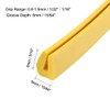 uxcell Edge Trim U Seal Yellow Rubber Plastic U Channel