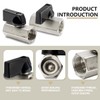 Bwintech 2 Pcs 1/4" BSP Female Nickel Plated Brass Mini