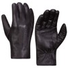 Harssidanzar Leather Gloves for Men, Winter 100% Rabbit Fur Lined
