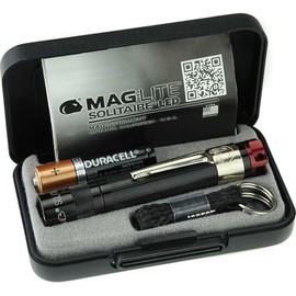 Maglite, Solitaire Spectrum Series LED Flashlight, AAA, Black Body, Red LED Light